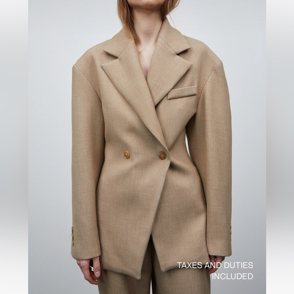 Source Unknown Nangy Double Breasted Cinched Blazer